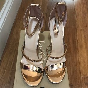 Rose Gold Sandal Heels